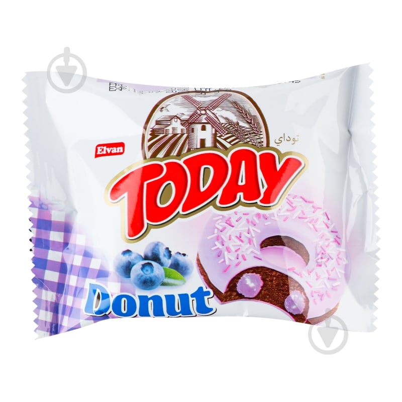 Пончик Elvan с черничной начинкой TODAY DONUT - фото 1
