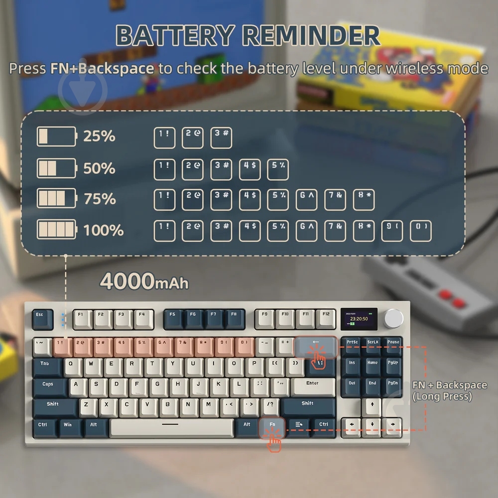 Клавиатура игровая attack shark (K86RB_AS) grey - фото 8