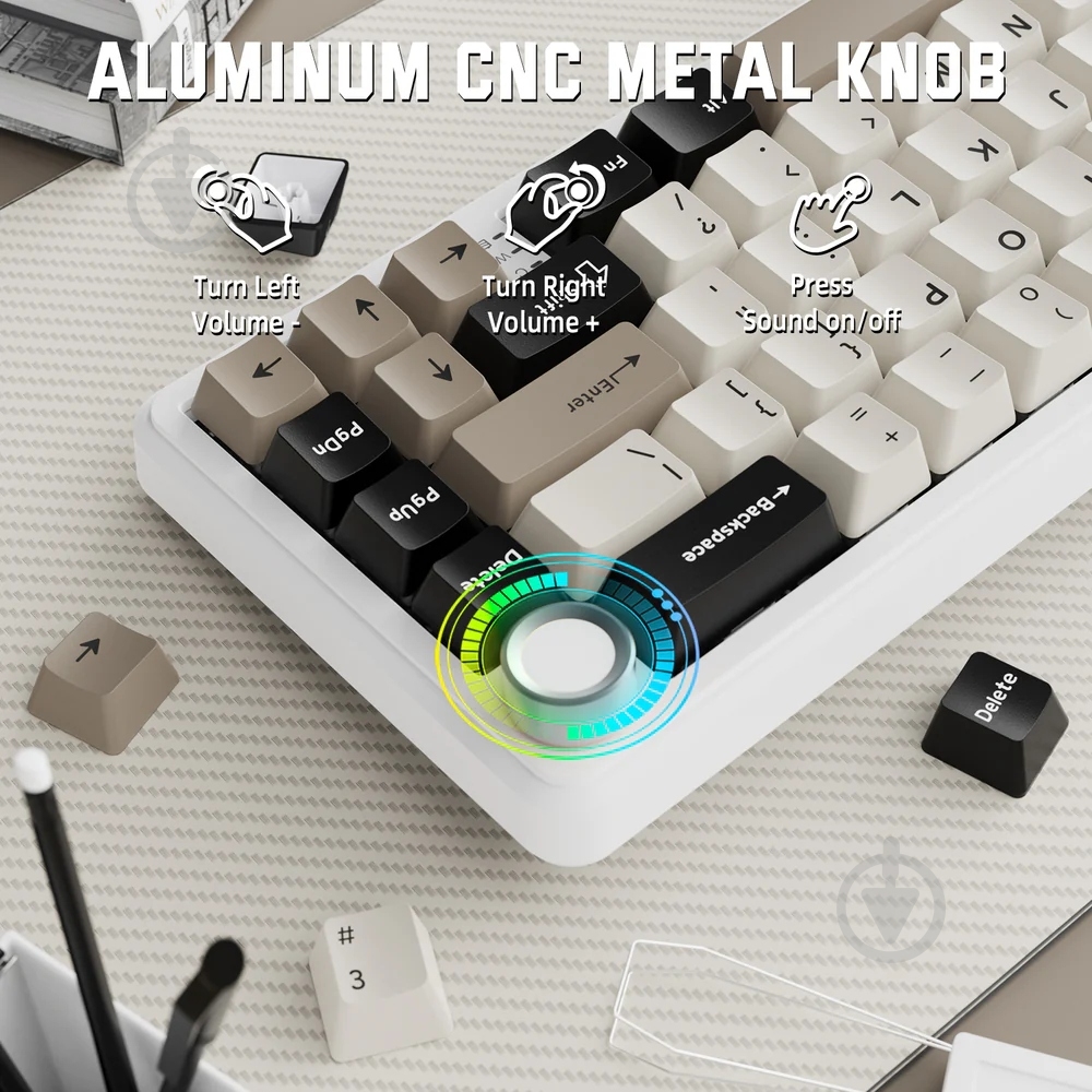 Клавиатура игровая attack shark (X66CW_AS) white - фото 4