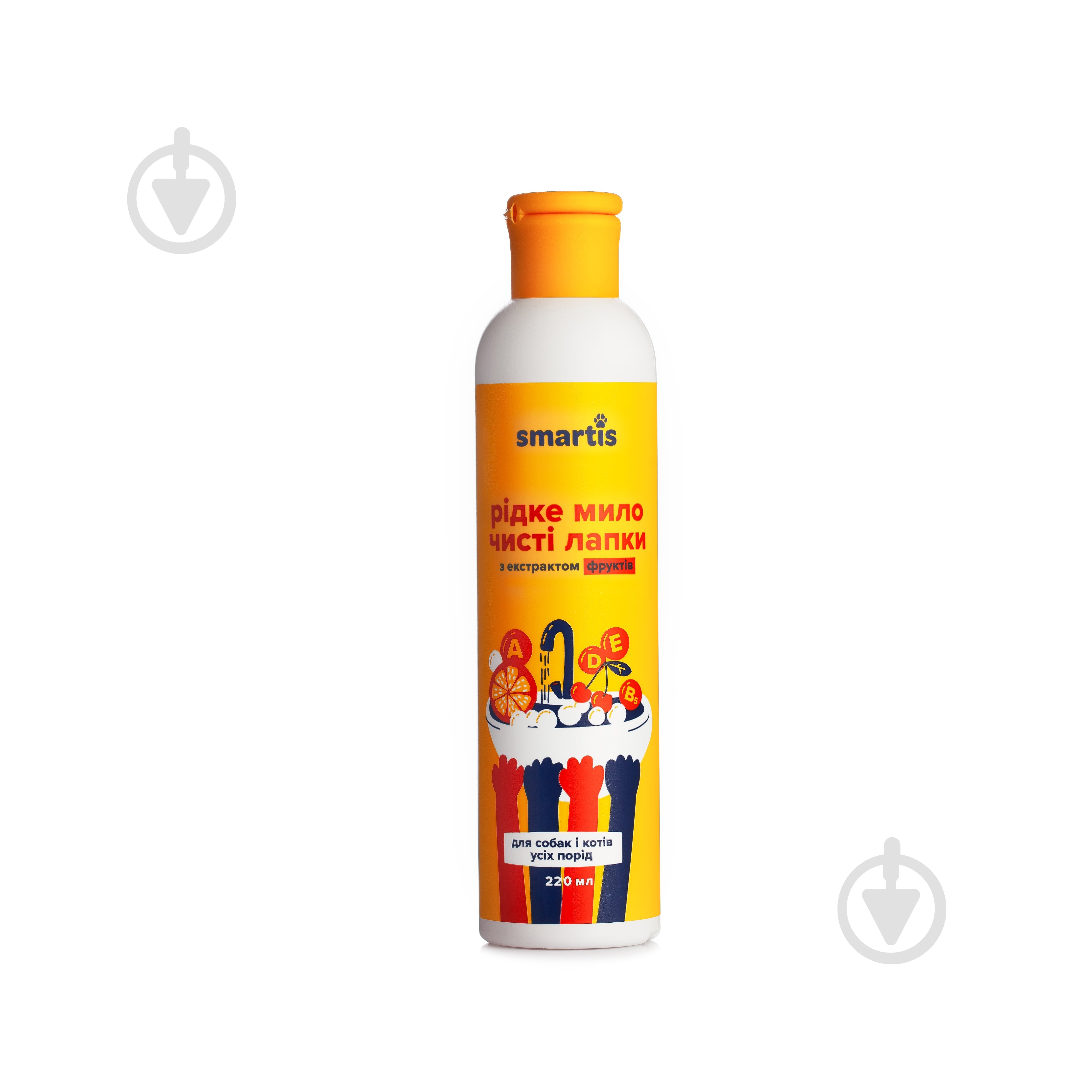Мыло Smartis Чистые лапки с экстрактом фруктов 220 мл для собак/для котов - фото 1