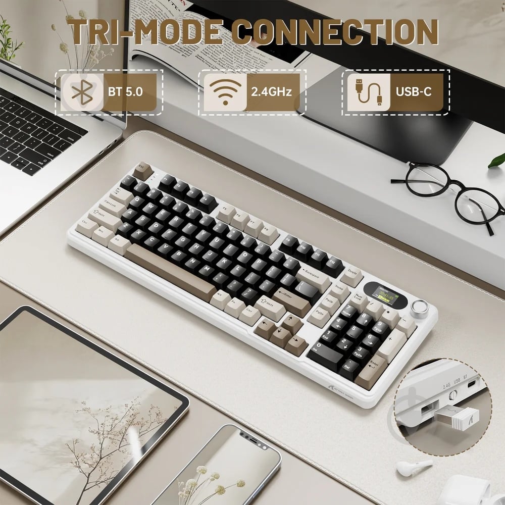 Клавиатура игровая attack shark (X98PROCW_AS) white - фото 4