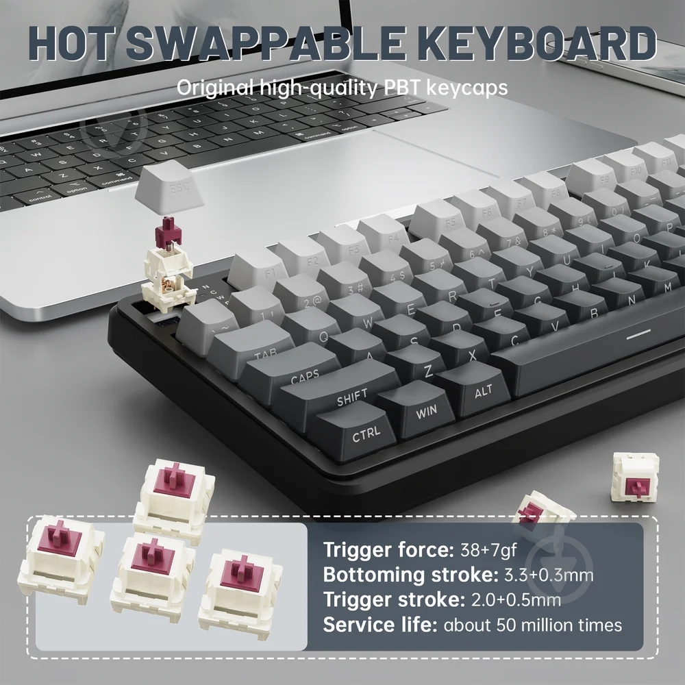 Клавиатура игровая attack shark (X98PROMN_AS) black - фото 6