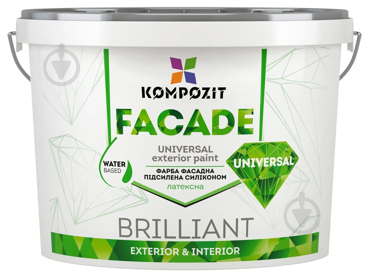 Краска фасадная силиконовая Kompozit Fasade Universal мат ST-059 4,2 кг - фото 2