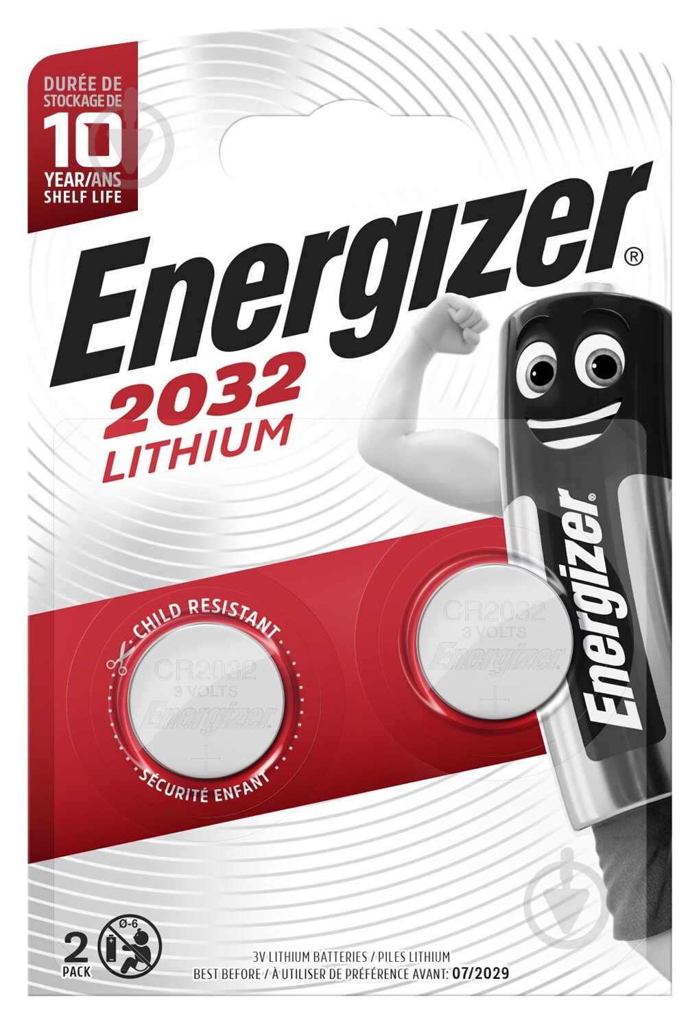 Батарейка Energizer Lithium CR2032 2 шт. (E301021403) - фото 1