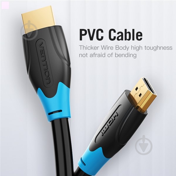 Кабель Vention HDMI-HDMI v2.0 1 м черный (AACBF) - фото 3