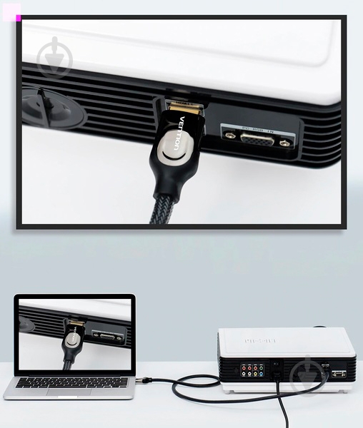 Кабель Vention HDMI-HDMI v2.0 2 м черный (VAA-B05-B200) - фото 8