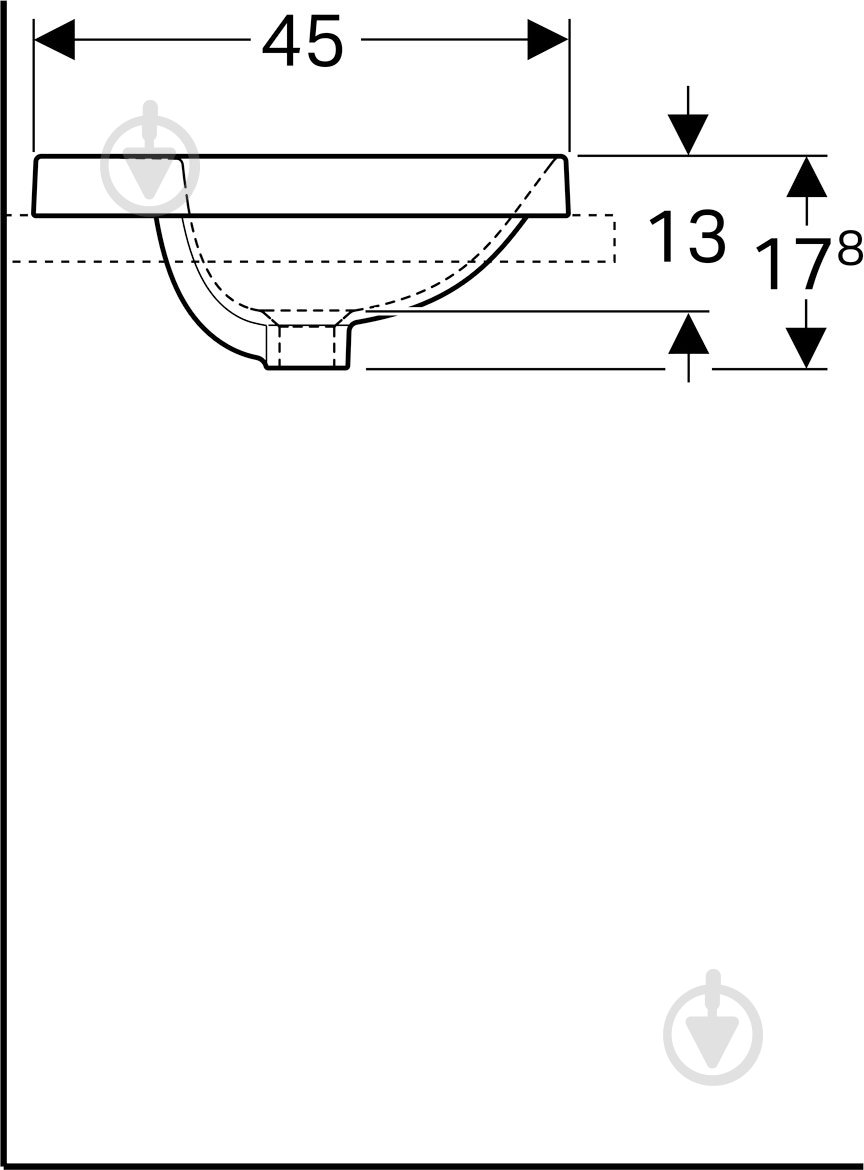 Умывальник Geberit VariForm 500.741.01.2 - фото 3 Умывальник Geberit VariForm 500.741.01.2 - фото 3