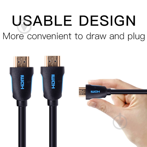 Кабель Vention HDMI-HDMI v2.0 2 м черный (VAA-M02-B200) - фото 4