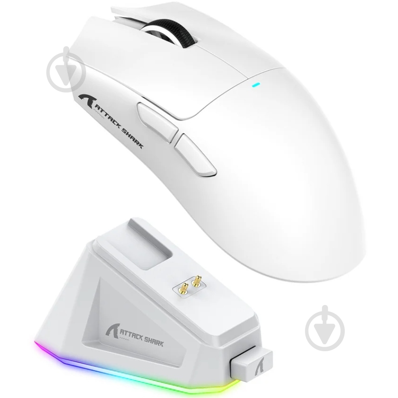 Мышь attack shark X11 Wireless/Bluetooth white (X11W_AS) - фото 3
