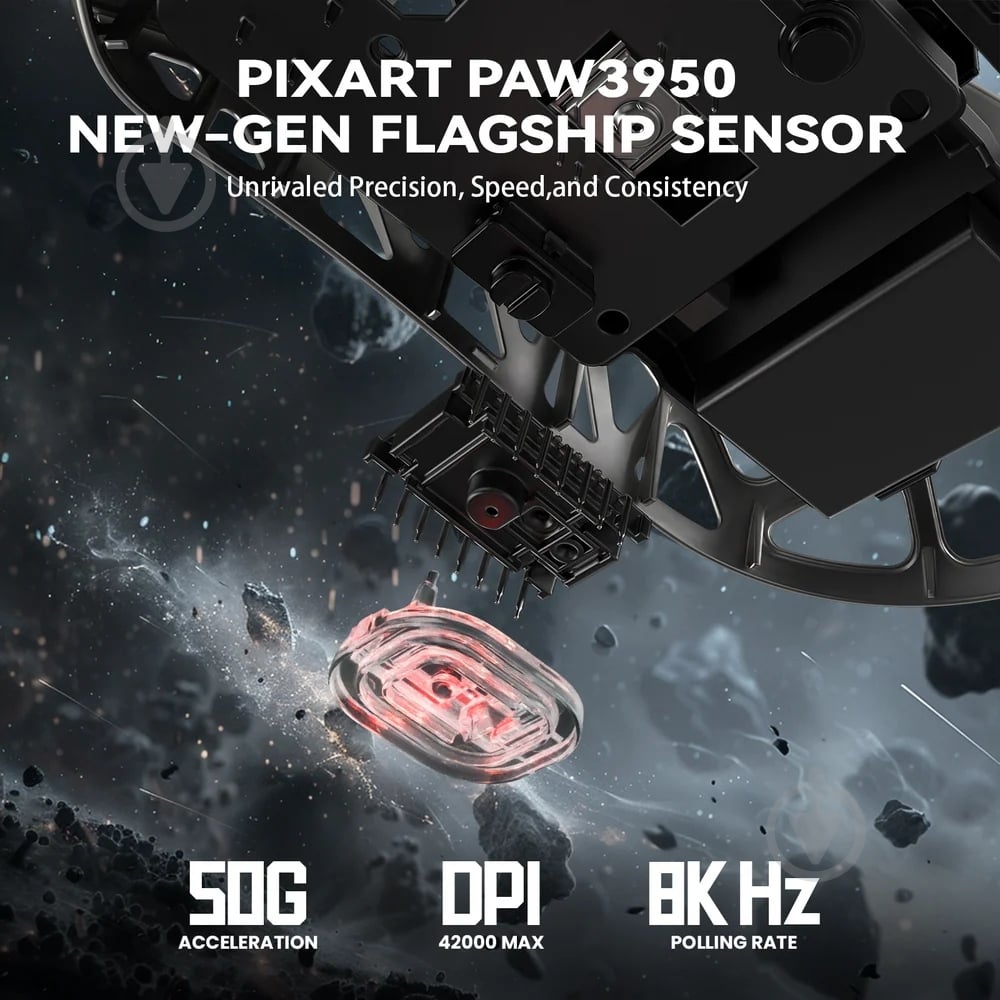 Мышь attack shark R2 Wireless/Bluetooth grey (R2SGR_AS) - фото 8