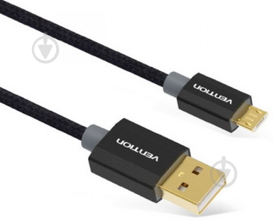 Кабель Vention USB-A 2.0 - microUSB B 1 м черный (CADBG) - фото 1