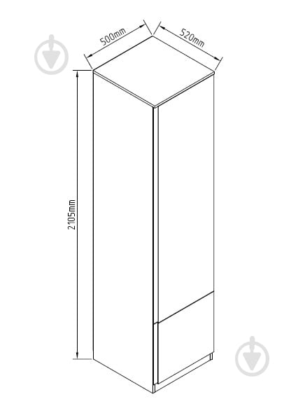 Шафа Світ Меблів Фріда 2105х500х520 мм тоффі / тоффі - фото 5 Шафа Світ Меблів Фріда 2105х500х520 мм тоффі / тоффі - фото 5