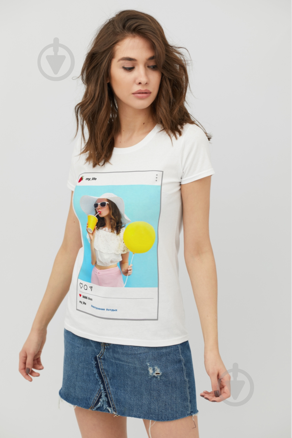 Футболка YAPPI Basic WW1038 р.L белый - фото 1 Футболка YAPPI Basic WW1038 р.L белый - фото 1