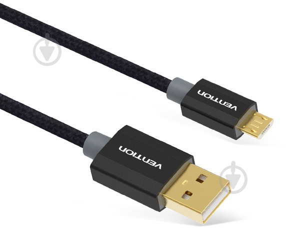 Кабель Vention USB-A 2.0 - microUSB B, 2 м черный (CADBH) - фото 1 Кабель Vention USB-A 2.0 - microUSB B, 2 м черный (CADBH) - фото 1