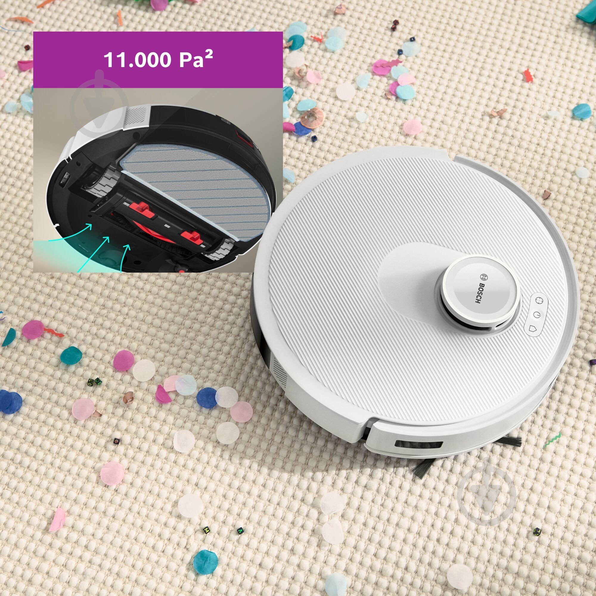 Робот-пилосос мийний Bosch Spotless+ BCRD1W white - фото 4 Робот-пилосос мийний Bosch Spotless+ BCRD1W white - фото 4