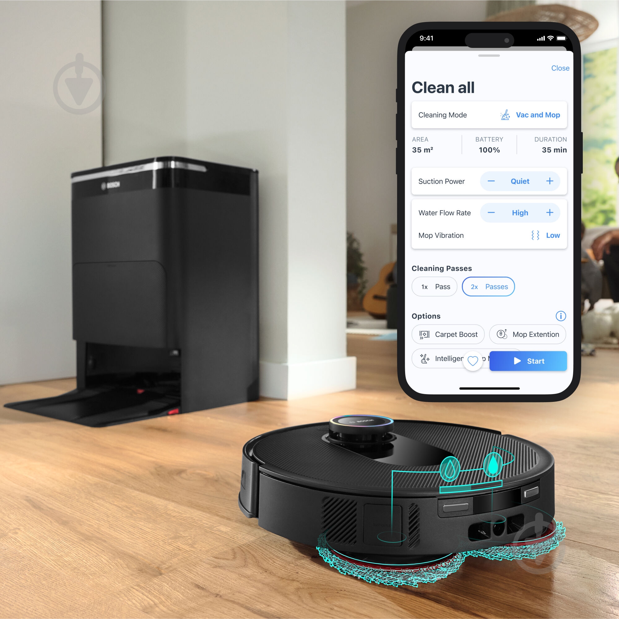 Робот-пылесос моющий Bosch Spotless Max Cam BCRDW3BX black - фото 9