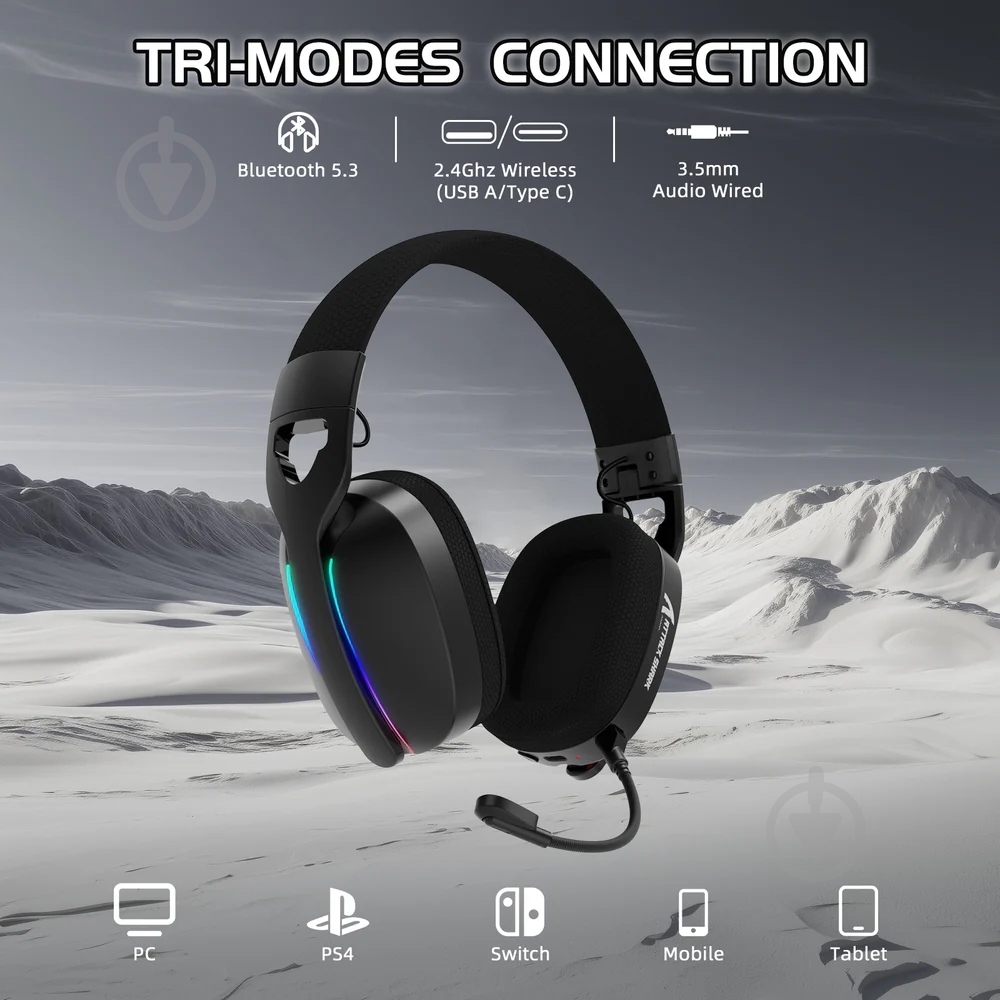 Гарнитура игровая attack shark L90 Wireless black (L90B_AS) - фото 3