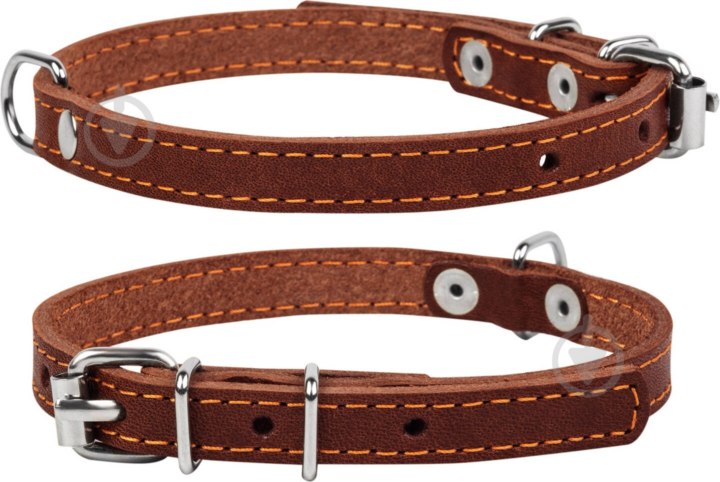 Ошейник Collar одинарный 1х22-30 см коричневый - фото 1