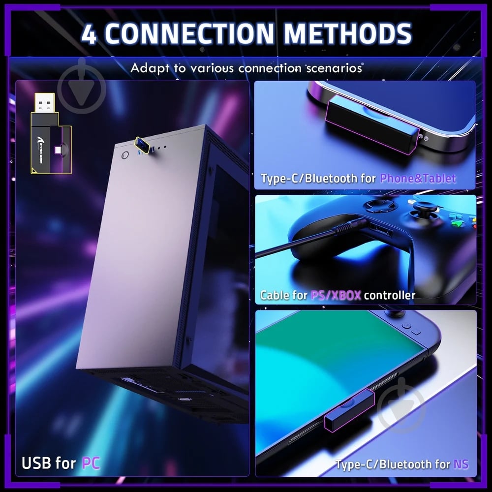 Гарнитура игровая attack shark L80PRO Wireless black (L80PROB_AS) - фото 4