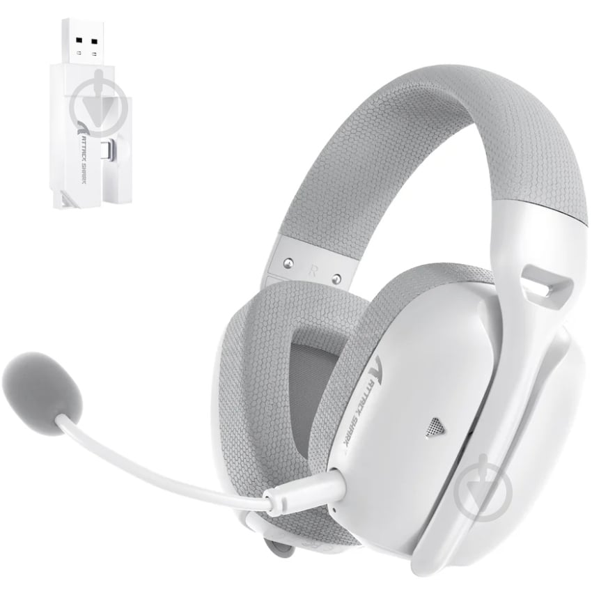 Гарнитура игровая attack shark L80PRO Wireless white (L80PROW_AS) - фото 2