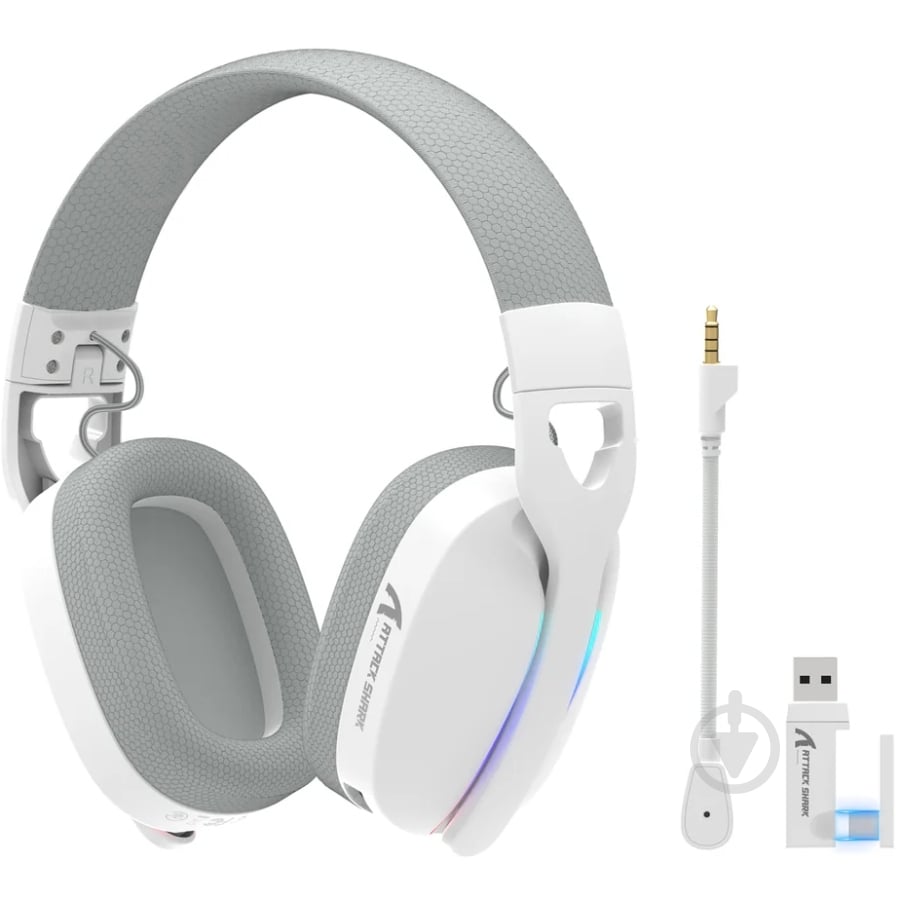 Гарнитура игровая attack shark L90 Wireless white (L90W_AS) - фото 2