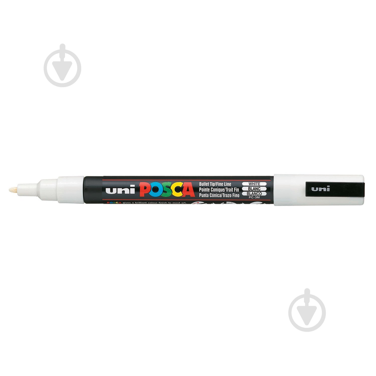 Маркер-краска UNI POSCA 0.9-1.3 мм белый PC-3M.White.BK-1 - фото 1