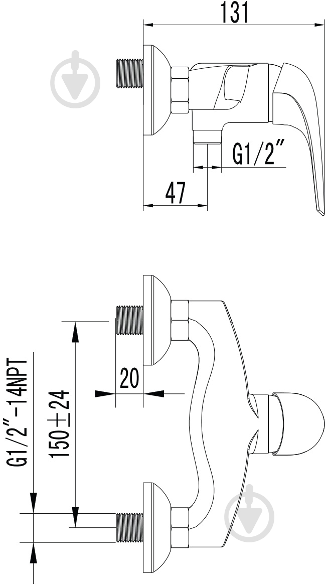 Змішувач для душу Imprese Krinice 15110 - фото 4