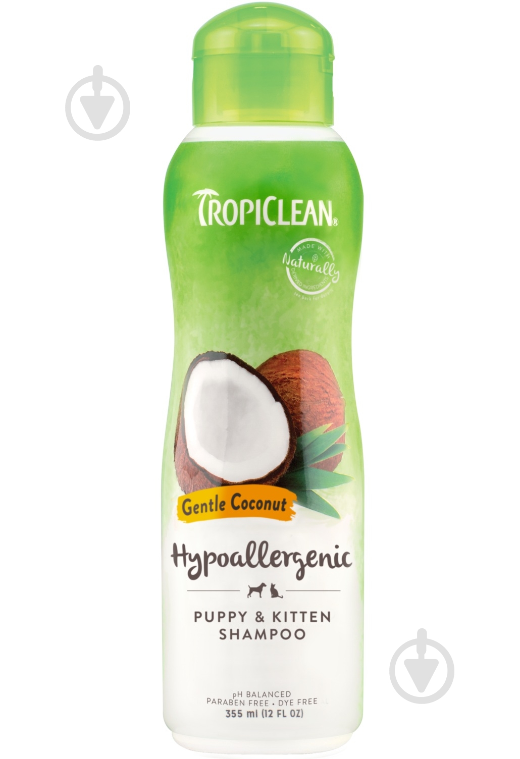 Шампунь TropiClean "Нежный кокос", гипоаллергенный, для щенков и котят, 355 мл - фото 1