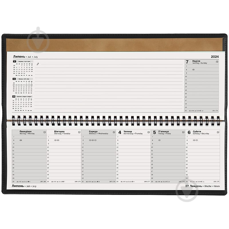 Планинг 2024 B5 Soft черный Brunnen - фото 1