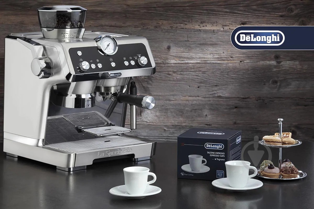 Набор чашек с блюдцами Delonghi Espresso 2х270 мл - фото 3