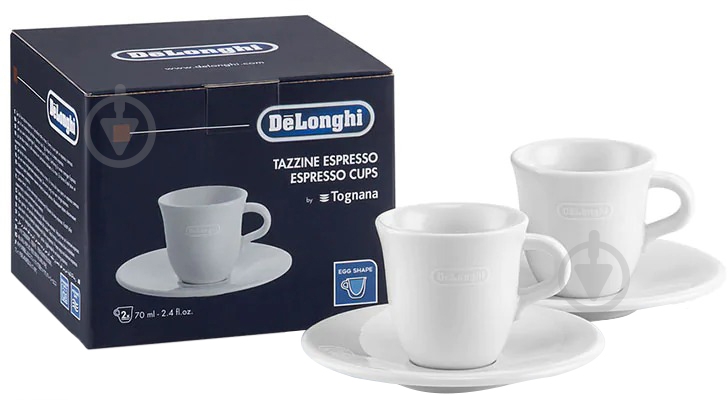 Набор чашек с блюдцами Delonghi Espresso 2х270 мл - фото 2
