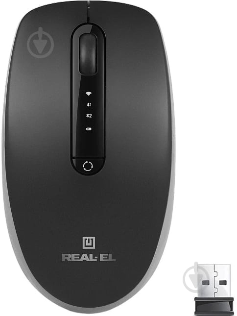 Мышь Real-el RM-455W black (EL123200047) - фото 1 Мышь Real-el RM-455W black (EL123200047) - фото 1