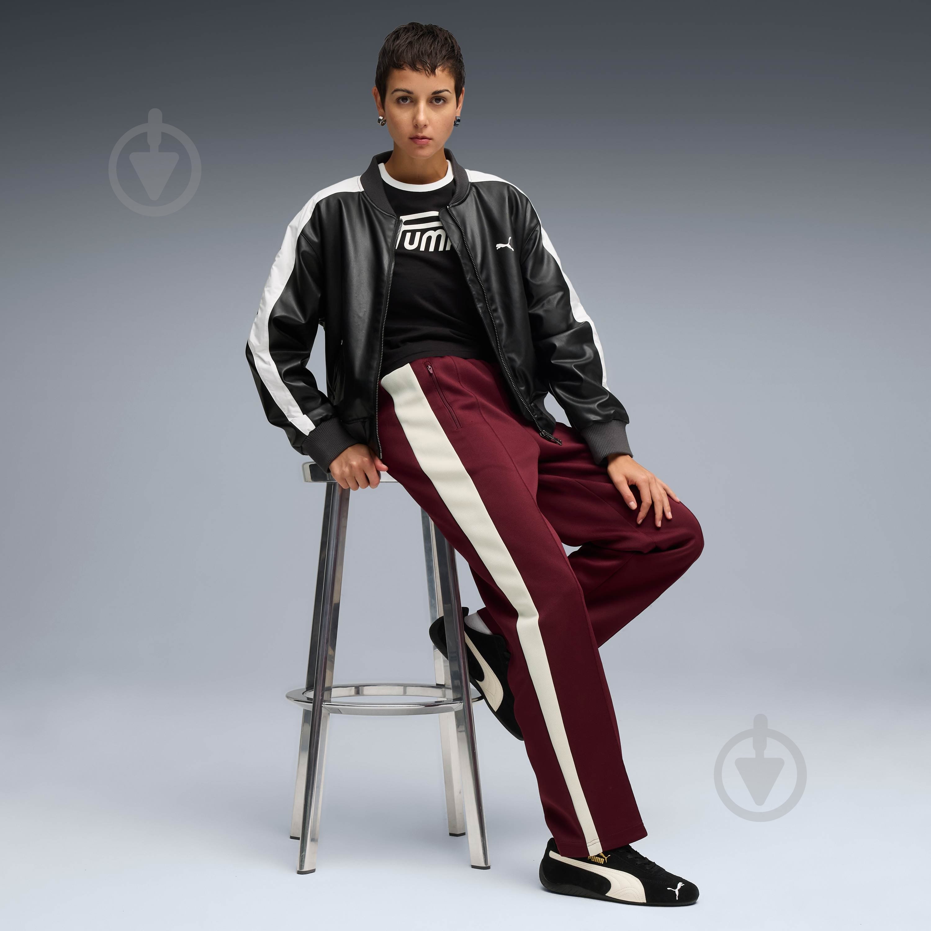 Брюки Puma T7 ALWAYS ON Straight Track Pants op 62979796 р. L бордовый - фото 3