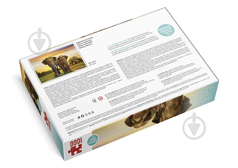 Пазл Африканские слоны 1000 элементов TRFL_SAF/2 - фото 8