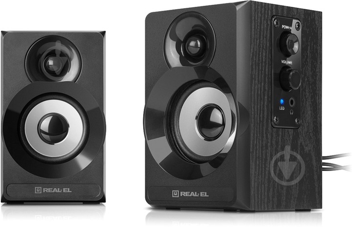 Акустическая система Real-el S-217 2.0 black (EL121200013) - фото 2