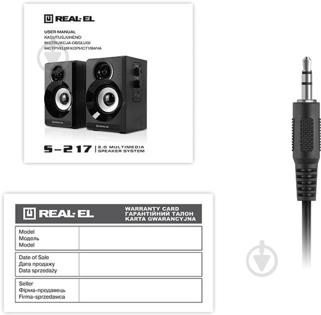 Акустическая система Real-el S-217 2.0 black (EL121200013) - фото 9