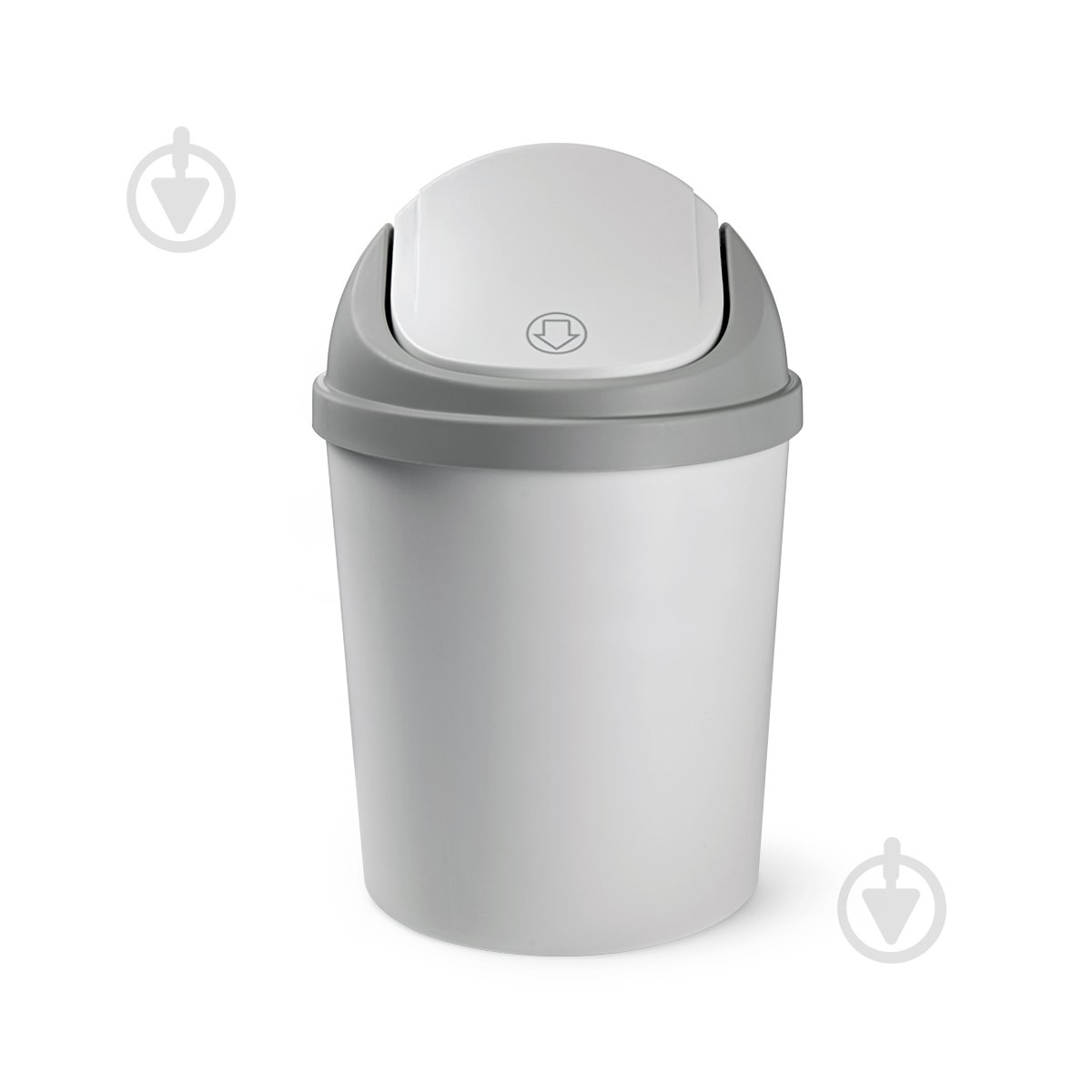 Ведро для мусора MVM BIN-10 5 л серый - фото 1