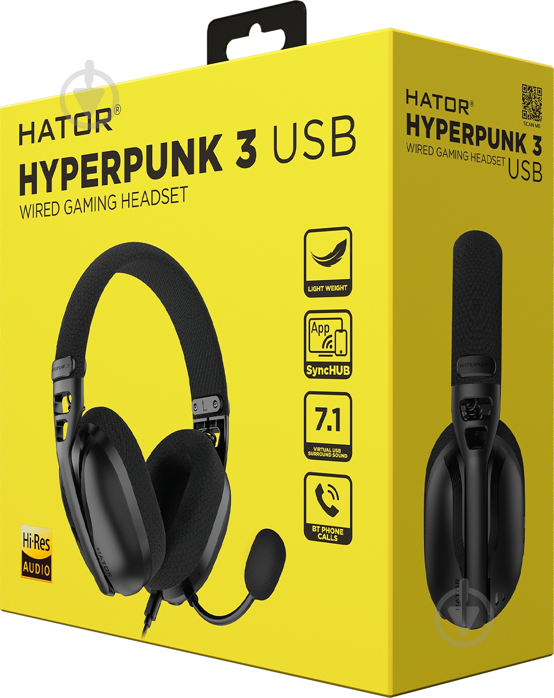 Наушники Hator Hyperpunk 3 USB black (ESH10) - фото 5 Наушники Hator Hyperpunk 3 USB black (ESH10) - фото 5