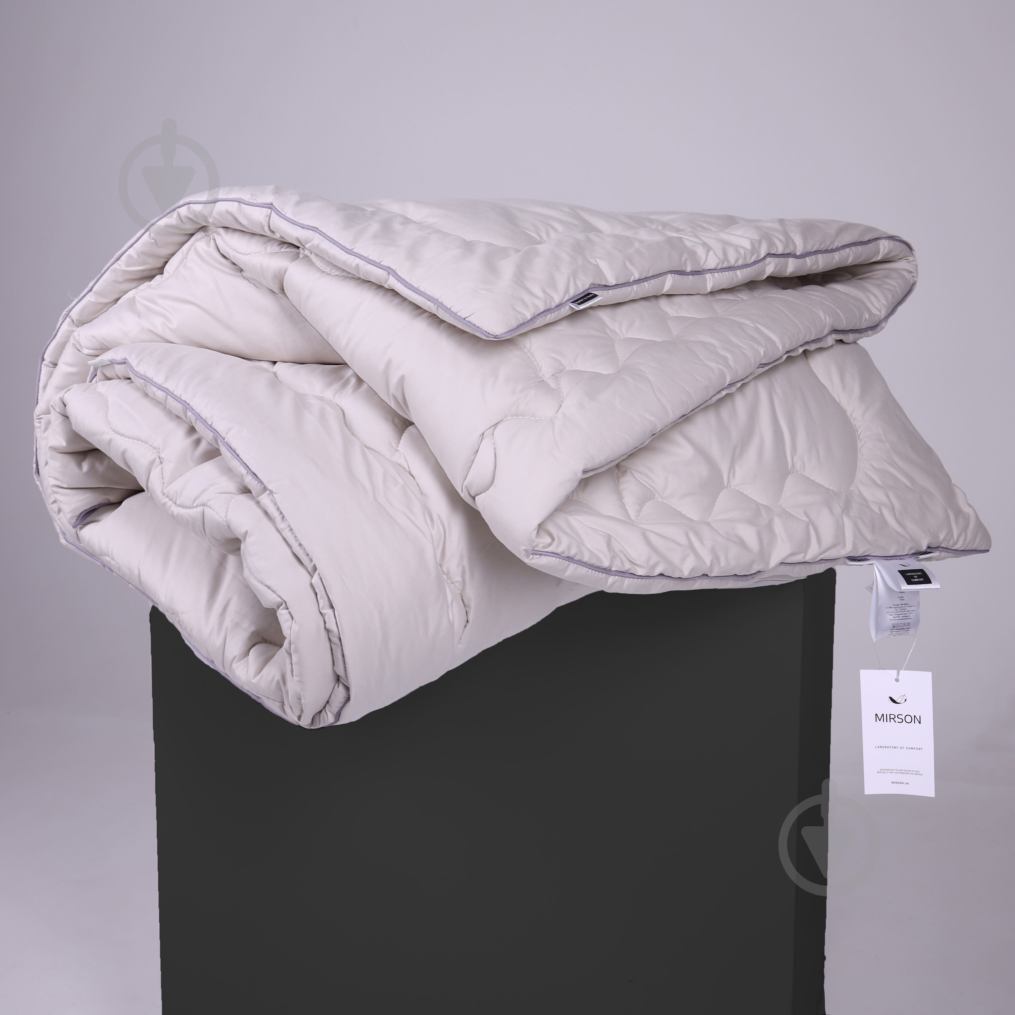 Одеяло бамбуковое №1028 Silver Cloud зима 200x220 см MirSon серебряный - фото 5