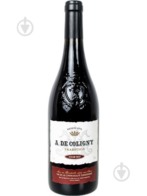 Вино A. De Coligny Red Medium Sweet напівсолодке червоне 0,75 л - фото 1 Вино A. De Coligny Red Medium Sweet напівсолодке червоне 0,75 л - фото 1