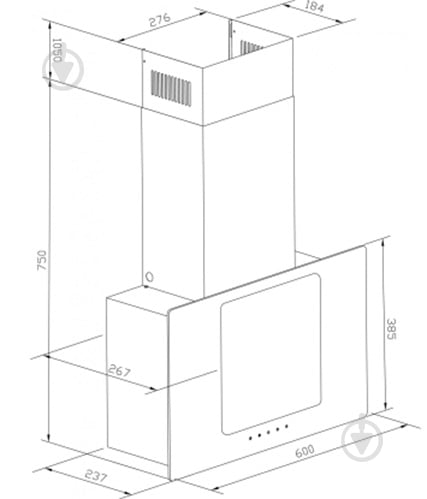 Вытяжка Pyramida VF1 60 WH - фото 3