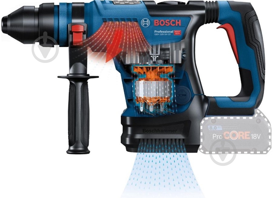 Перфоратор Bosch Professional GBH 18V-34 CF 0611914021 - фото 3 Перфоратор Bosch Professional GBH 18V-34 CF 0611914021 - фото 3