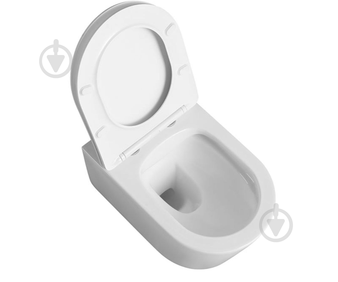 Унітаз підвісний ScandiSPA RAN Rimless з дюропластовим сидінням Soft-Close Slim 53.5x36x36 см - фото 2