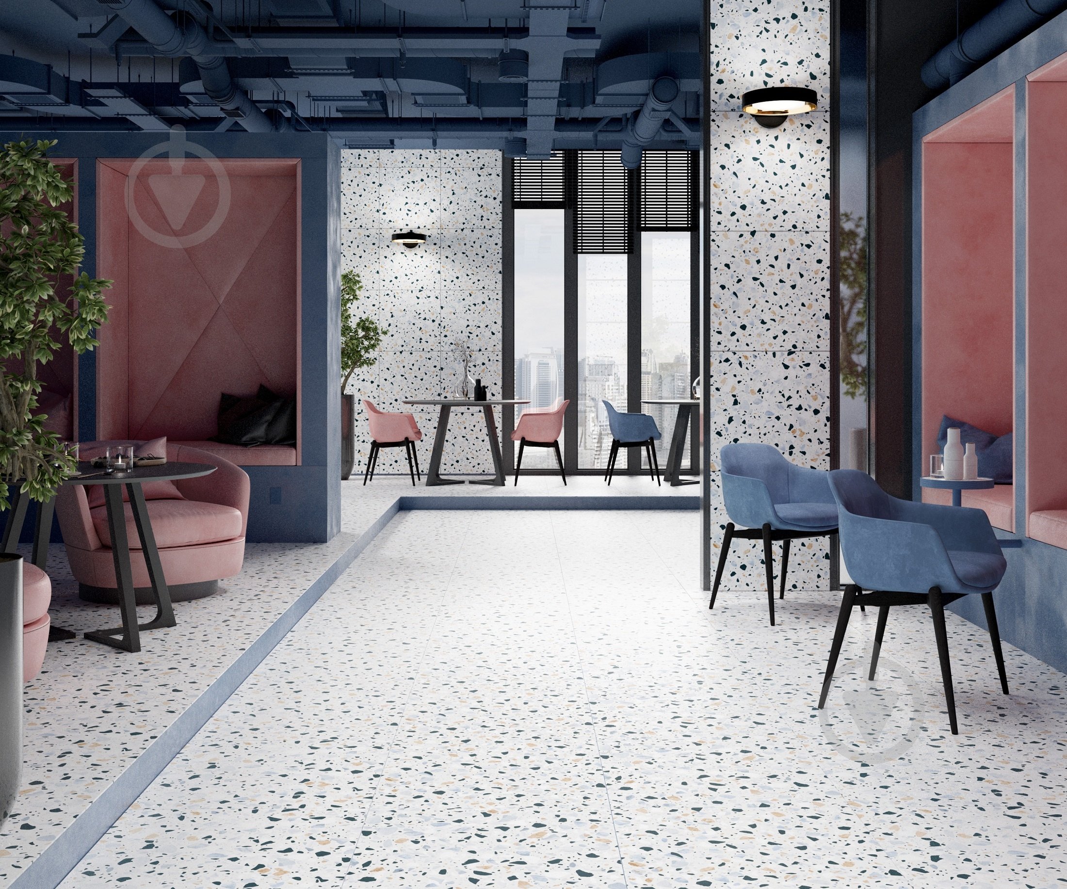 Плитка INTER GRES Frammenti серый 6060 64 071 60х60 - фото 2