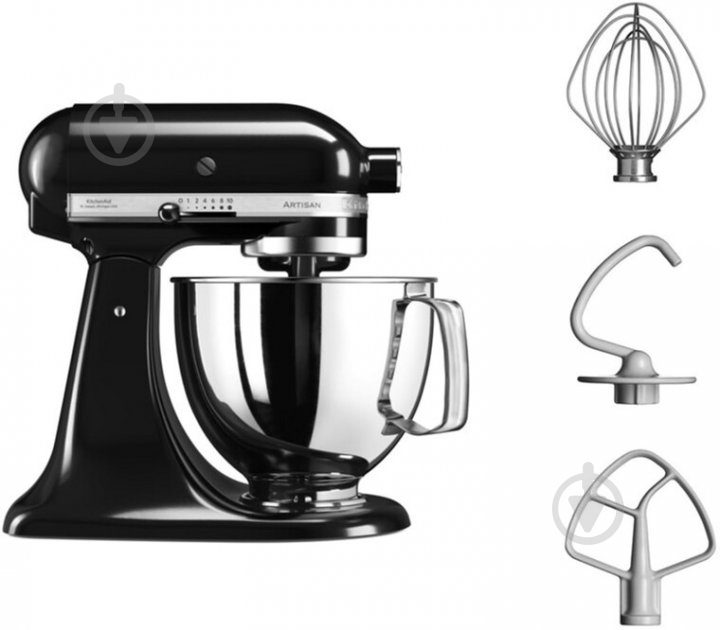 Миксер планетарный KitchenAid 5KSM125EOB Artisan 4,8 л черный - фото 2