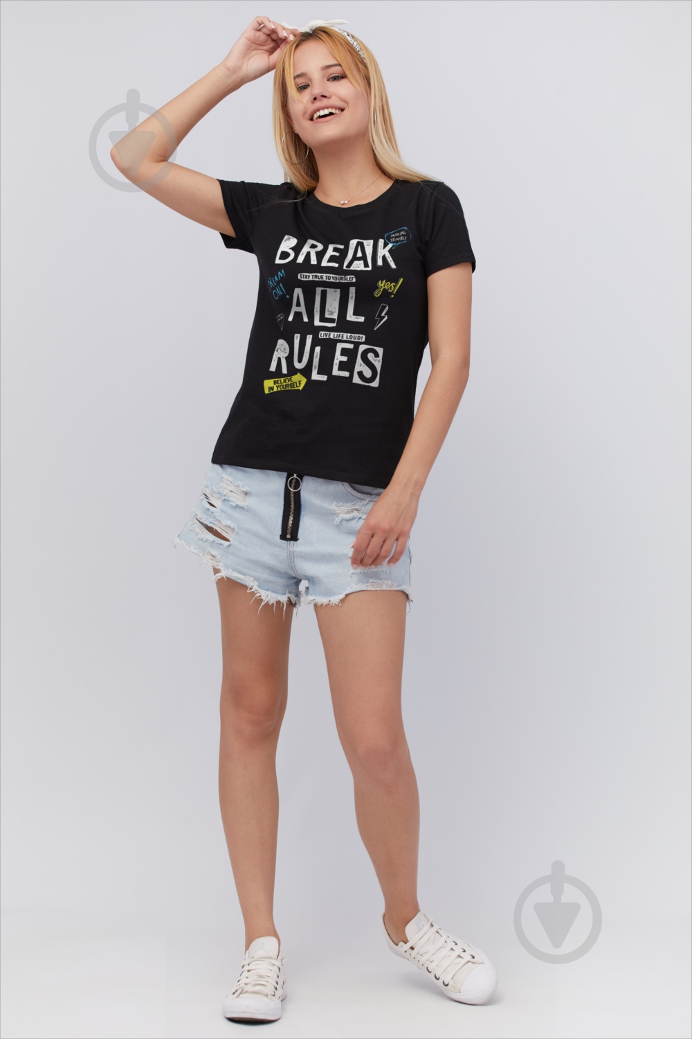 Футболка YAPPI Basic WB1030 р.L черный - фото 2 Футболка YAPPI Basic WB1030 р.L черный - фото 2