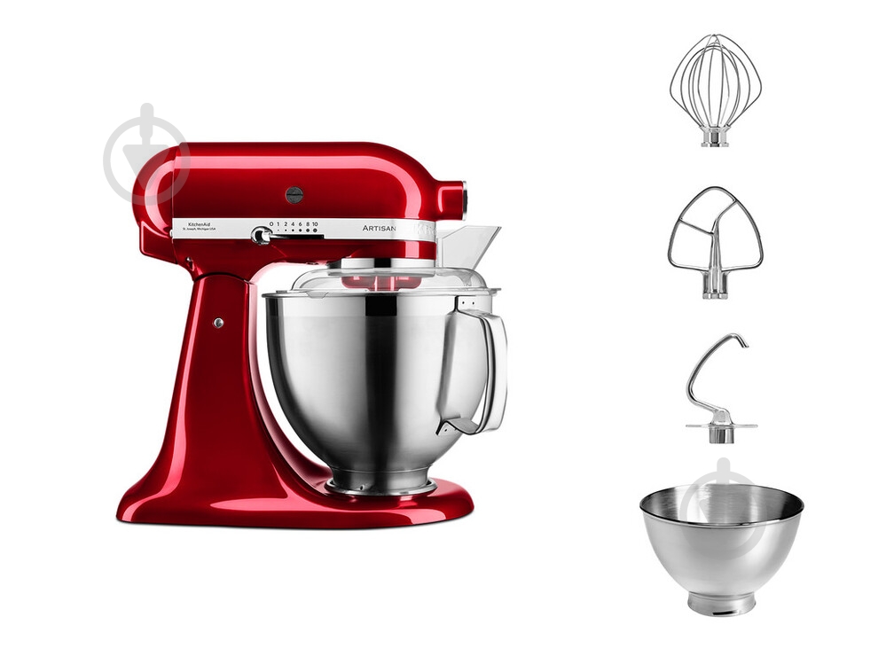 Кухонна машина KitchenAid Artisan 4,8 л 5KSM185PSECA з відкидним блоком карамельне яблуко - фото 2