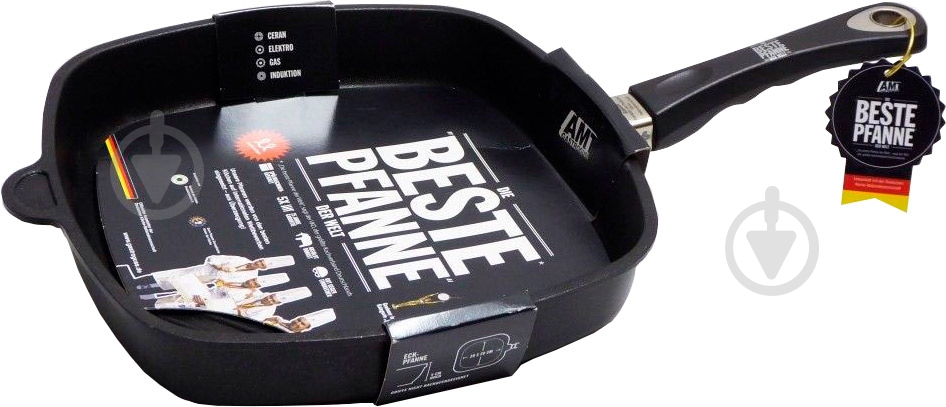 Сковорода-гриль AMT Gastroguss Square Pan Induction 28x28x5 см I-E285G-E-Z2 - фото 2 Сковорода-гриль AMT Gastroguss Square Pan Induction 28x28x5 см I-E285G-E-Z2 - фото 2