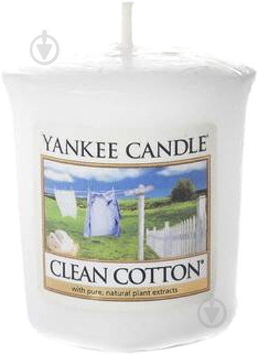 Свічка ароматична Yankee Candle Clean Cotton 49 г - фото 1