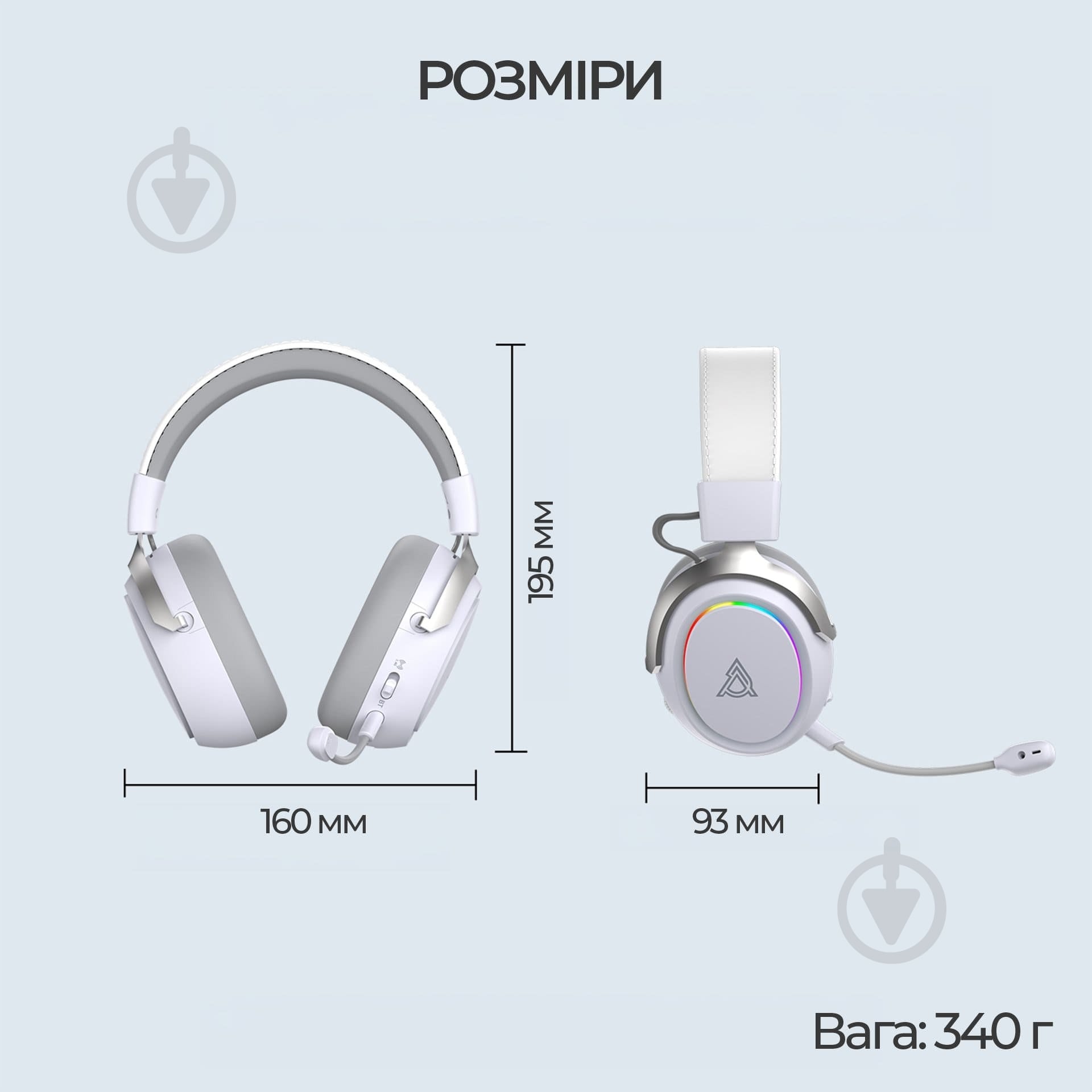 Гарнитура игровая Ajazz AHM10 Max white (AHM10-MAX-W) - фото 20
